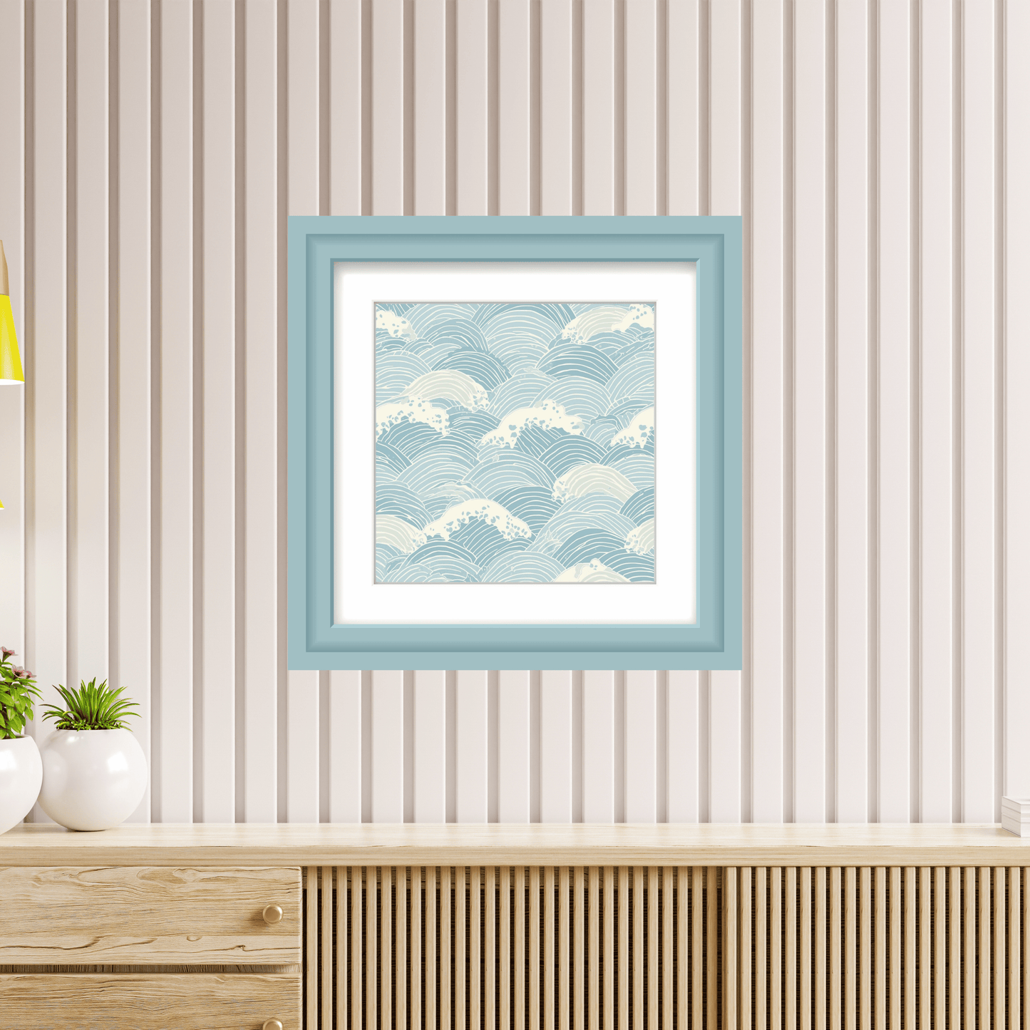 Seigaiha Wave Art Print — Japanese Ocean Wave Poster | Japandi Minimalist Wall Art