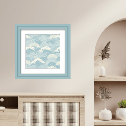 Seigaiha Wave Art Print — Japanese Ocean Wave Poster | Japandi Minimalist Wall Art