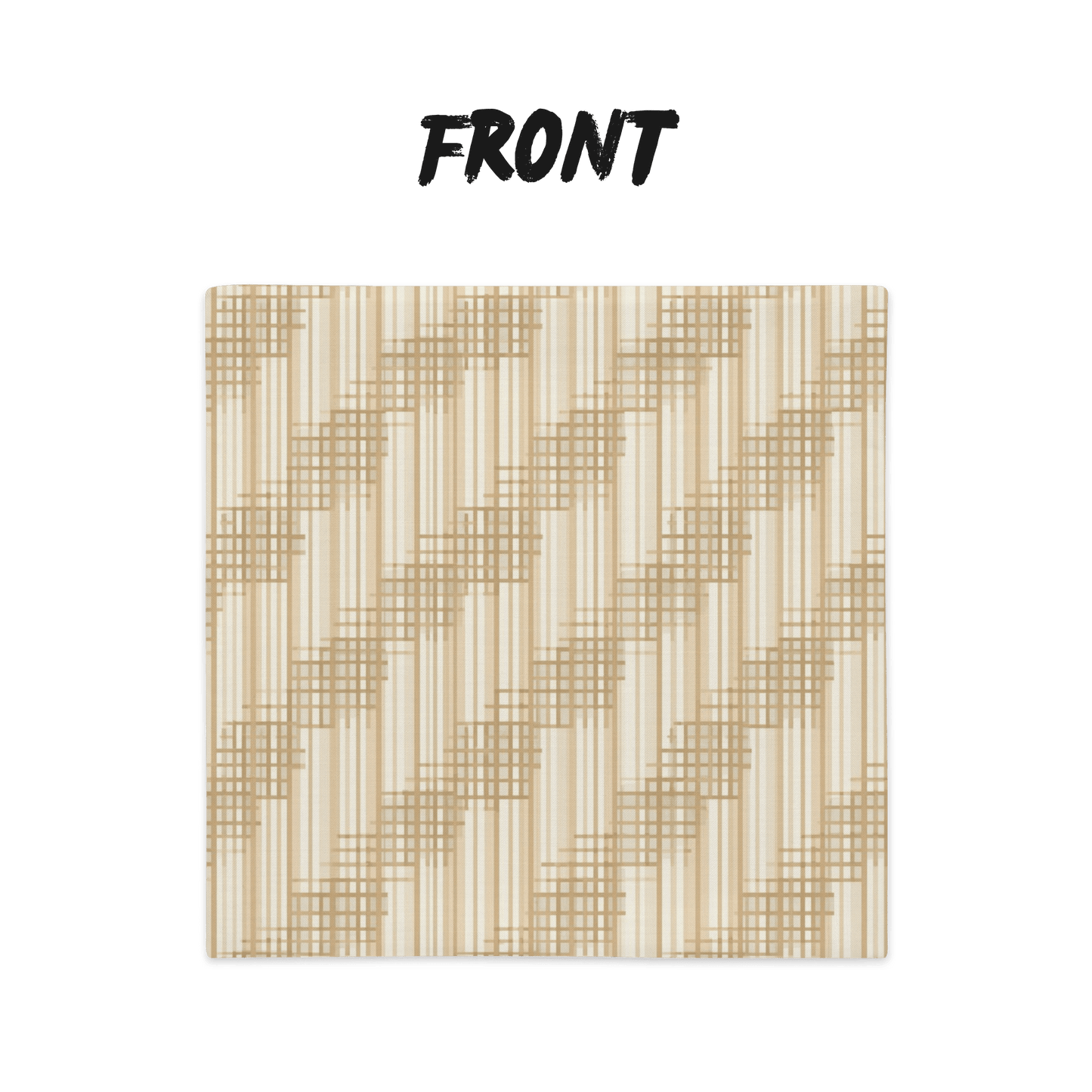 Japandi Minimalist Throw Pillow Cover | Shoji Screen Geometric Pattern