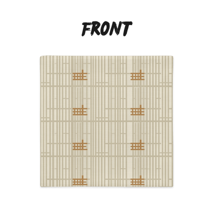 Shoji Screen Grid Throw Pillow Cover — Japandi Minimalist Geometric Cushion