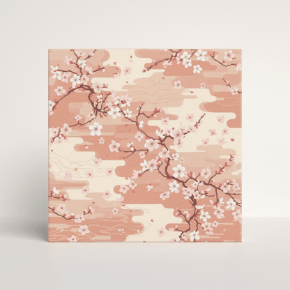 Sakura Cherry Blossom Canvas Print — Japanese Floral Wall Art | Japandi Botanical Large Wall Decor
