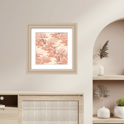 Sakura Cherry Blossom Art Print — Japanese Floral Wall Art Poster | Japandi Botanical Home Decor