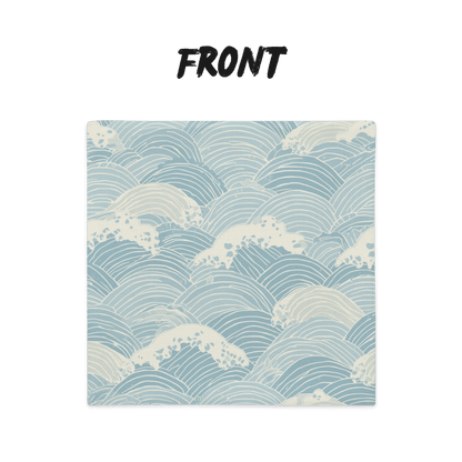 Seigaiha Wave Throw Pillow Cover — Japanese Ocean Wave Cushion | Japandi Minimalist Home Decor