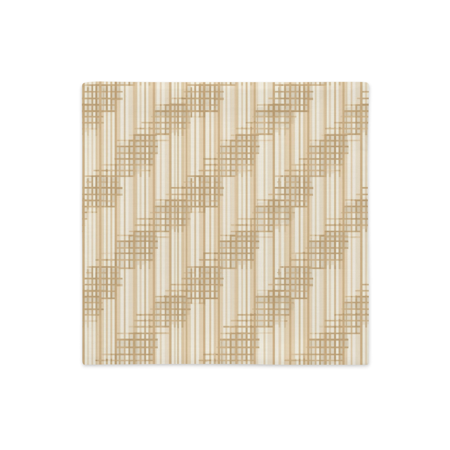 Japandi Minimalist Throw Pillow Cover | Shoji Screen Geometric Pattern