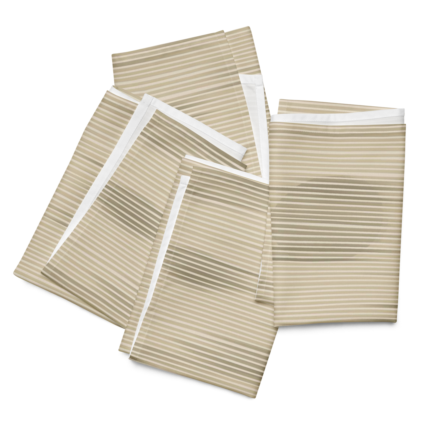 Shoji Shadow Cloth Napkins Set of 4 — Japandi Minimalist Washi Stripe Table Linen