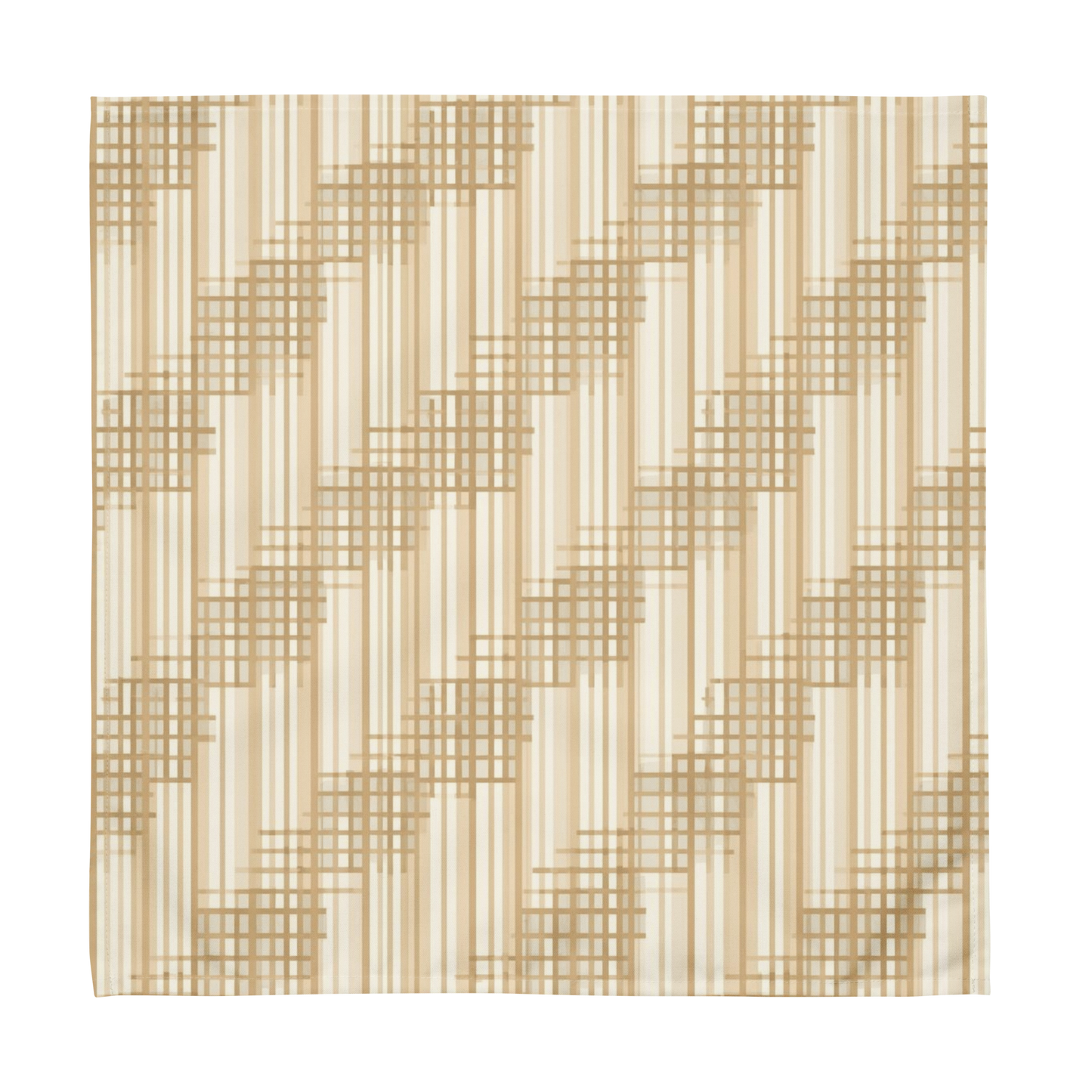 Japandi Minimalist Cloth Napkin Set | Shoji Screen Geometric Pattern | Set of 4