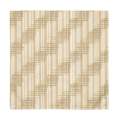 Japandi Minimalist Cloth Napkin Set | Shoji Screen Geometric Pattern | Set of 4