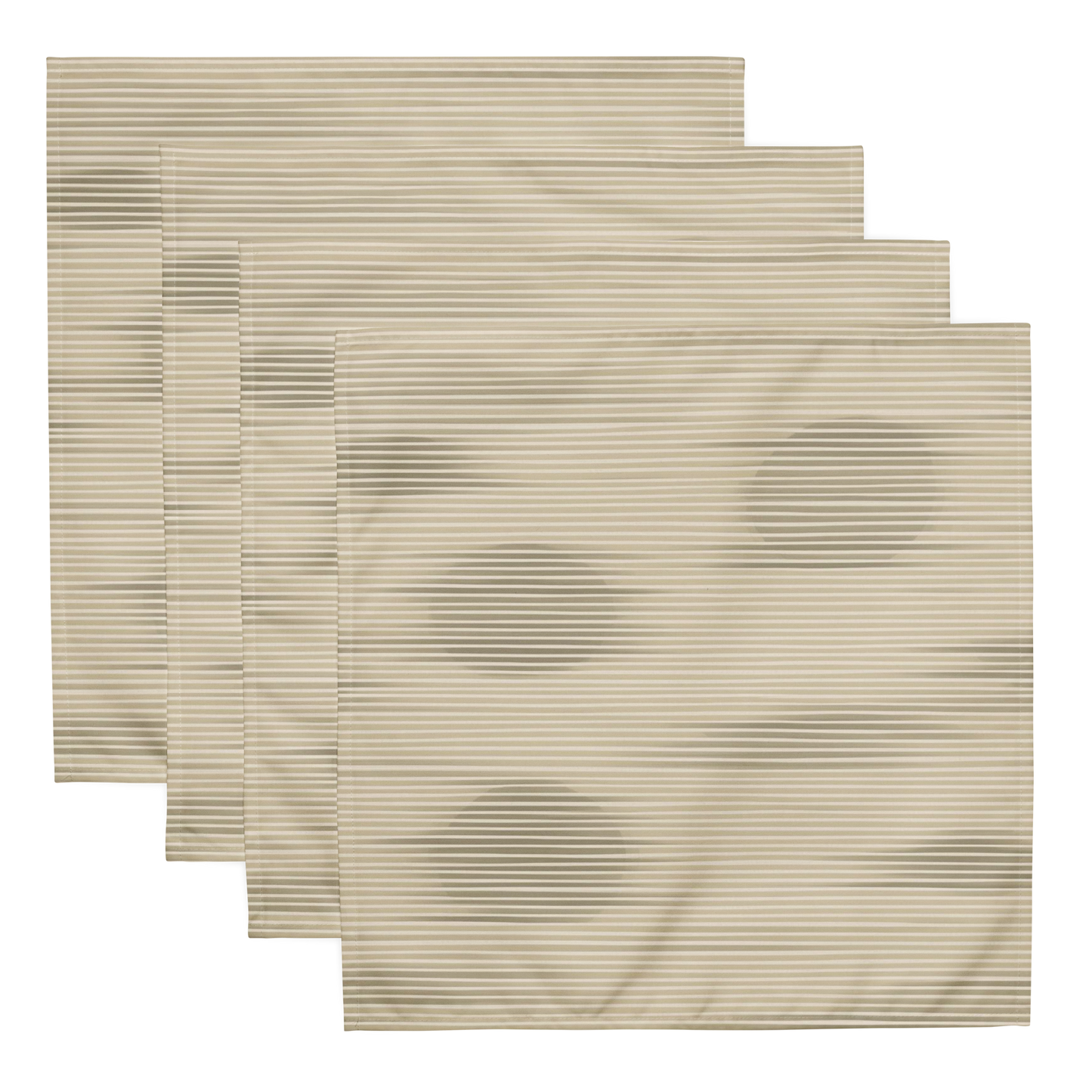 Shoji Shadow Cloth Napkins Set of 4 — Japandi Minimalist Washi Stripe Table Linen