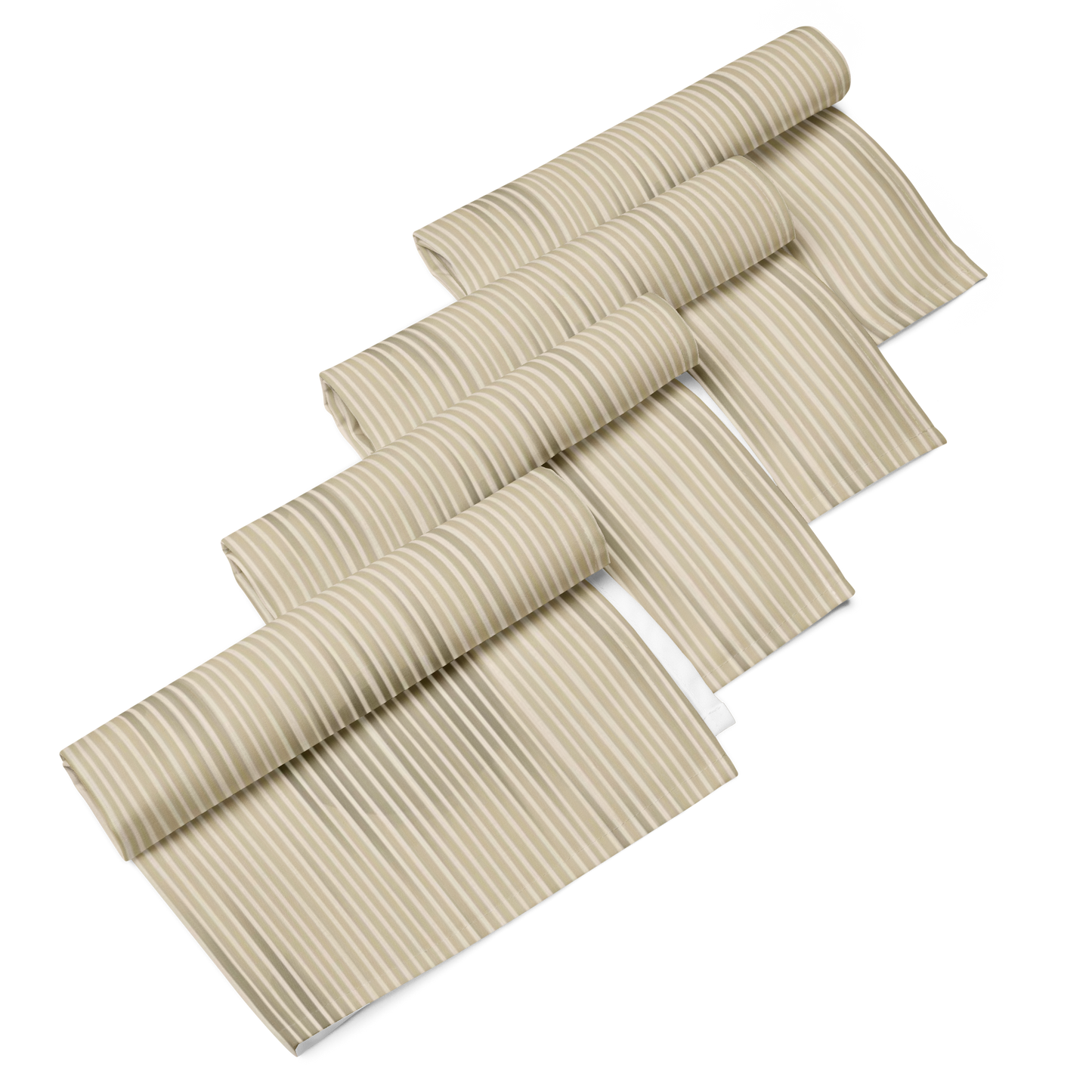 Shoji Shadow Cloth Napkins Set of 4 — Japandi Minimalist Washi Stripe Table Linen
