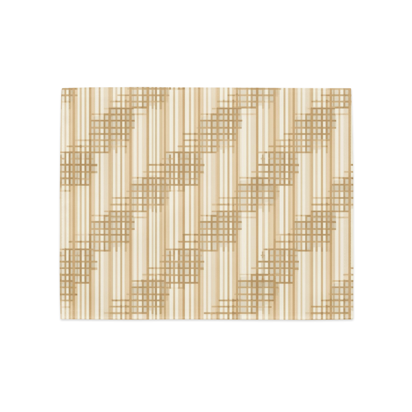 Japandi Minimalist Placemat Set of 4 | Shoji Screen Geometric Pattern | Water-Resistant