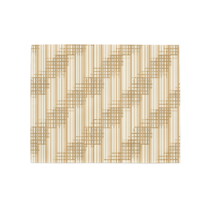 Japandi Minimalist Placemat Set of 4 | Shoji Screen Geometric Pattern | Water-Resistant