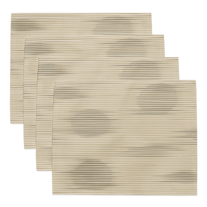 Shoji Shadow Placemats Set of 4 — Japandi Minimalist Washi Stripe Table Linen