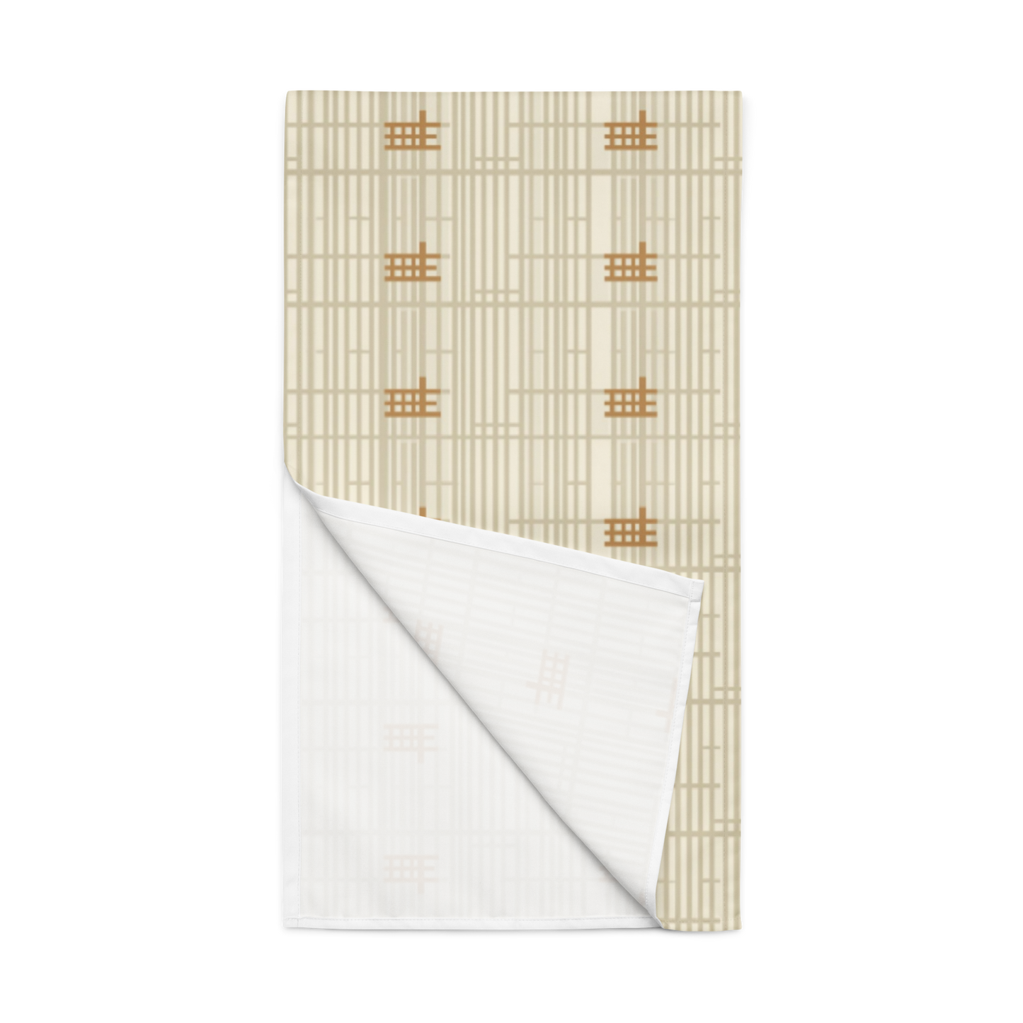 Shoji Screen Grid Table Runner — Japandi Minimalist Geometric Table Linen