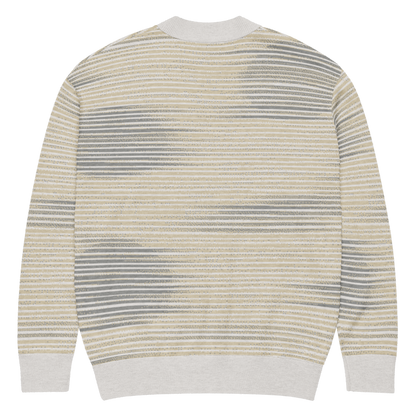 Shoji Shadow Jacquard Knit Cardigan — Japandi Minimalist Unisex Relaxed Fit