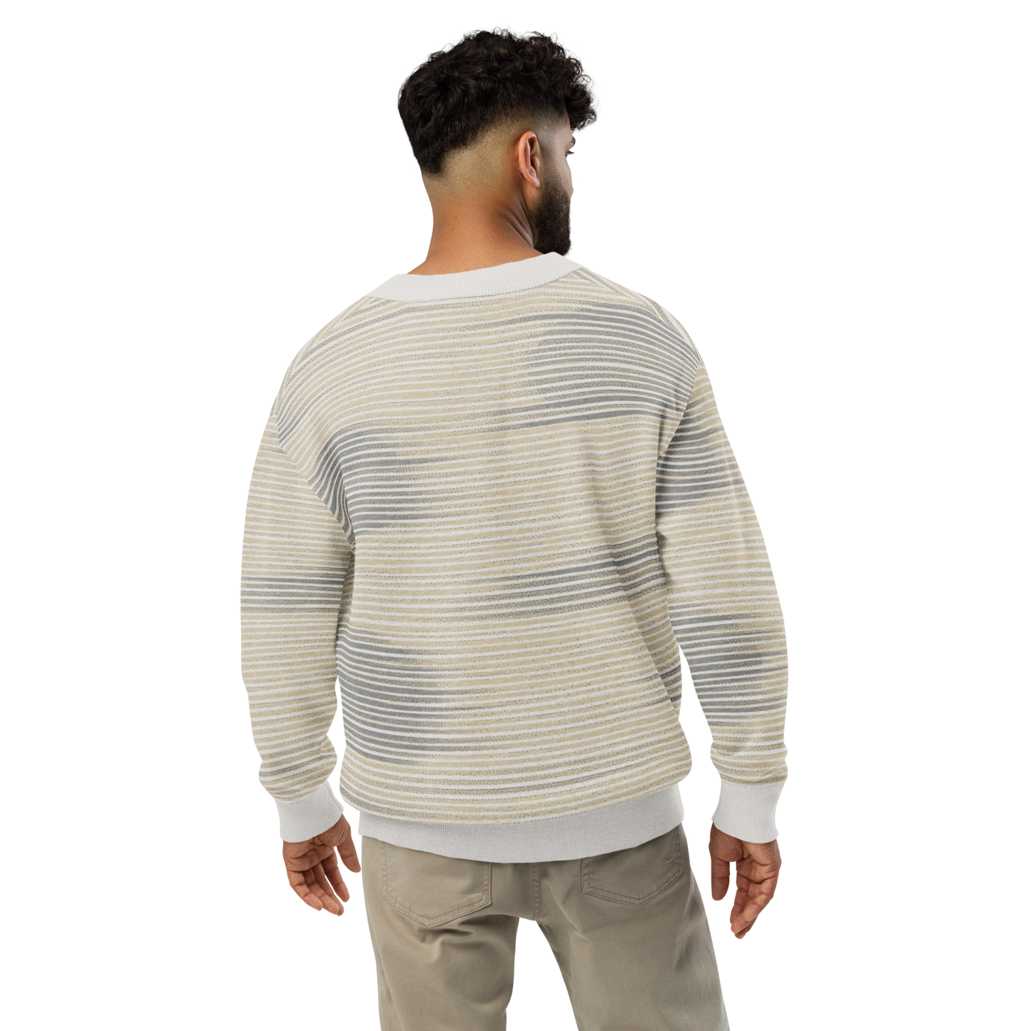 Shoji Shadow Jacquard Knit Cardigan — Japandi Minimalist Unisex Relaxed Fit