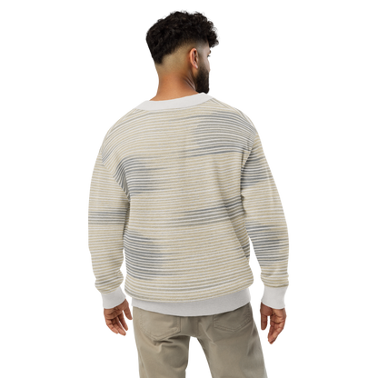 Shoji Shadow Jacquard Knit Cardigan — Japandi Minimalist Unisex Relaxed Fit